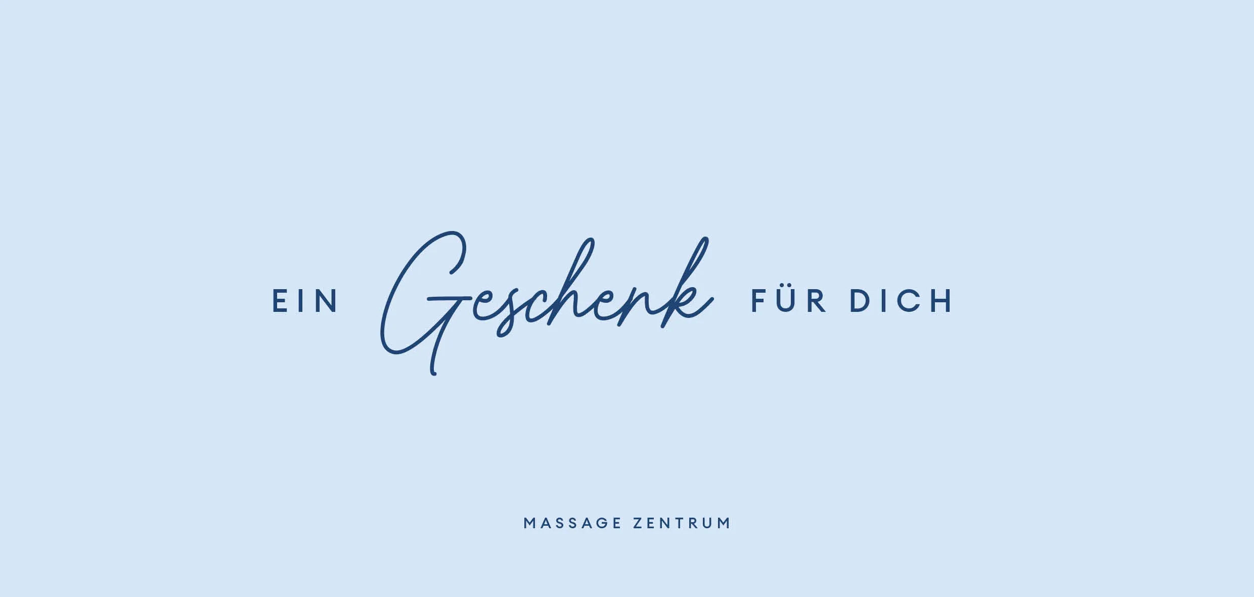 Massage Gutschein vom Massage Zentrum – Vorderseite „Ein Geschenk für Dich“